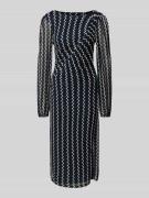 Midi-jurk met ronde hals, model 'ELLEN'