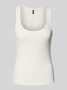 Slim fit tanktop van puur katoen, model 'LISA POINTELLE'