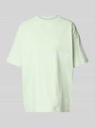 Oversized T-shirt met labelprint, model 'Matcha'