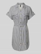 Getailleerde mini-jurk van pure viscose, model 'BUMPY'
