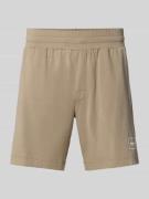 Regular fit sweatshorts met labelprint, model 'Laze'