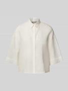 Relaxed fit linnen blouse met overhemdkraag, model 'MIRANO'