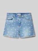 Slim fit korte jeans met motiefprint, model 'ROSE'