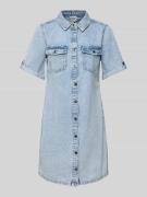 Soepele jeansjurk van een mix van katoen en viscose, model 'JENNIE'