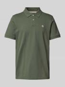 Regular fit poloshirt met knoopsluiting en labelstitching