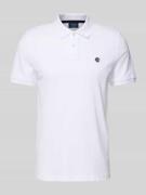 Regular fit poloshirt met knoopsluiting en labelstitching