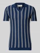 Slim fit poloshirt met ribboorden, model 'BHAMOS'