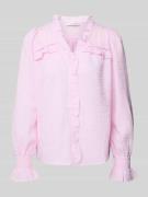 Regular fit blouse met doorknoopsluiting, model 'Sonja'