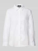 Regular fit overhemdblouse met broderie anglaise