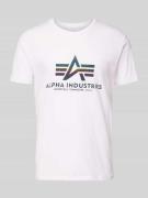 T-shirt met labelprint