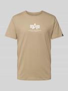 T-shirt met labelprint