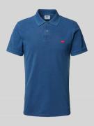 Slim fit poloshirt met labelstitching