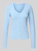 Slim fit shirt met lange mouwen van katoenmix
