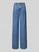 Wide leg jeans van een mix van katoen en lyocell