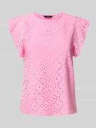 Regular fit T-shirt met ajourpatroon, model 'TASSA'