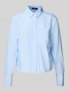 Regular fit blouse van viscosemix met borstzak