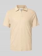 Slim fit poloshirt met V-hals, model 'JEREMY - TERRY'