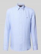 Regular fit vrijetijdsoverhemd van een mix van katoen en linnen