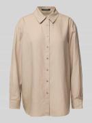 Blouse van lyocellmix met overhemdkraag