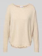 Oversized gebreide pullover met ribboorden, model 'MELA'