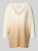 Oversized gebreide pullover met V-hals, model 'MINIE'
