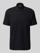 Regular fit poloshirt met fijne wafelstructuur