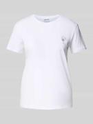 T-shirt met motiefstitching