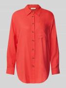 Relaxed fit linnen blouse met borstzak, model 'Lava'