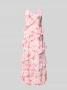 Maxi-jurk met volants, model 'LINA'