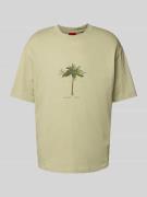 T-shirt met labelprint, model 'Duwom'