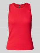 Regular fit tanktop in riblook, model 'RUKA'