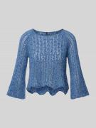 Regular fit gebreide pullover van katoenmix, model 'NOLA'