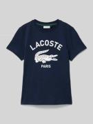 T-shirt met labelprint en ronde hals