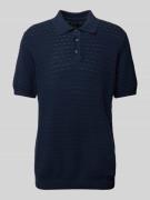 Regular fit poloshirt met structuurmotief