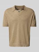 Regular fit poloshirt met labelstitching
