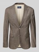 Slim fit 2-knoops colbert met klepzakken