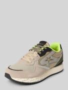 Leren sneakers met labelbadge, model 'FIBER'