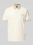 Slim fit poloshirt met labelprint