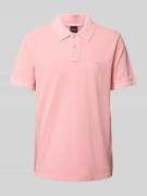 Slim fit poloshirt met labelprint, model 'Prime'