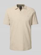 Regular fit poloshirt met labelstitching