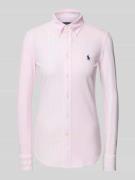 Slim fit poloshirt met button-downkraag