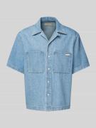 Relaxed fit jeansoverhemd met borstzakken