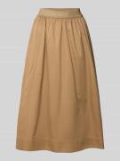 Midirok met elastische band met label