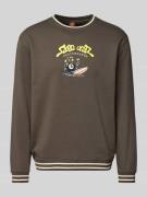 Sweatshirt met ribboorden, model 'WINKOWSKI'
