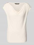 T-shirt met cascadehals