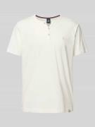 T-shirt met serafinohals