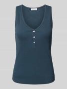 Slim fit tanktop van katoenmix
