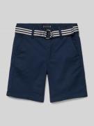 Korte broek met riem en steekzakken