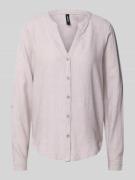 Regular fit blouse met lange mouwen van een mix van linnen en viscose,...