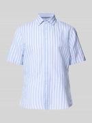 Casual fit linnen overhemd met 1/2-mouwen